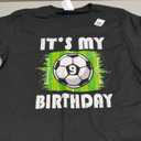 9 Years Old Soccer 9th Birthday Player Kids B-day Party T-Shirt, M