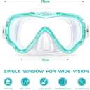 Seago Kids Swim Goggles Snorkel Diving Mask for Youth(5-15), Anti-Fog 180 Clear View (Green)