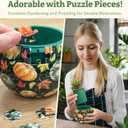 PieceRelax 3D Puzzle Planter 80 Pieces - Flower Pot - Hello Pumpkin Season, for Mom, Home Decor Flower Pots for Indoor Cactus, Succulents Pots [K1107]