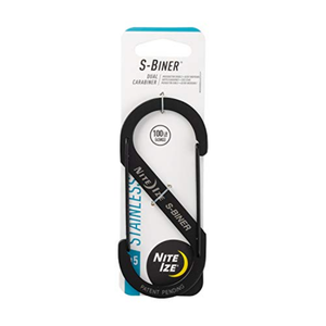 Nite Ize Size-5 S-Biner Dual Carabiner, Stainless-Steel, Black