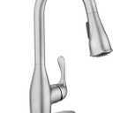Moen Kaden Spot Resist Stainless One-Handle Transitional Kitchen Pulldown Faucet with Reflex and Power Clean Spray Technology, 87966SRS