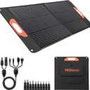 100W Portable Solar Panel for Power Station, Compatible with Jackery, Ecoflow, Bluetti, Anker and More Portable Power Stations, Weatherproof for Camping, RV, Emergency Power (100W)