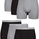 Hanes Men's Boxer Briefs, Cool Dri Moisture-Wicking Underwear, Cotton No-Ride-up for Men, Multi-Packs, L