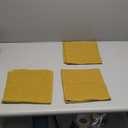 Caldo Linen Dinner Napkins - Rustic- Soft and Durable Cloth- Washable and Reusable - 3 Pack - 20x20 inch (Mustard)