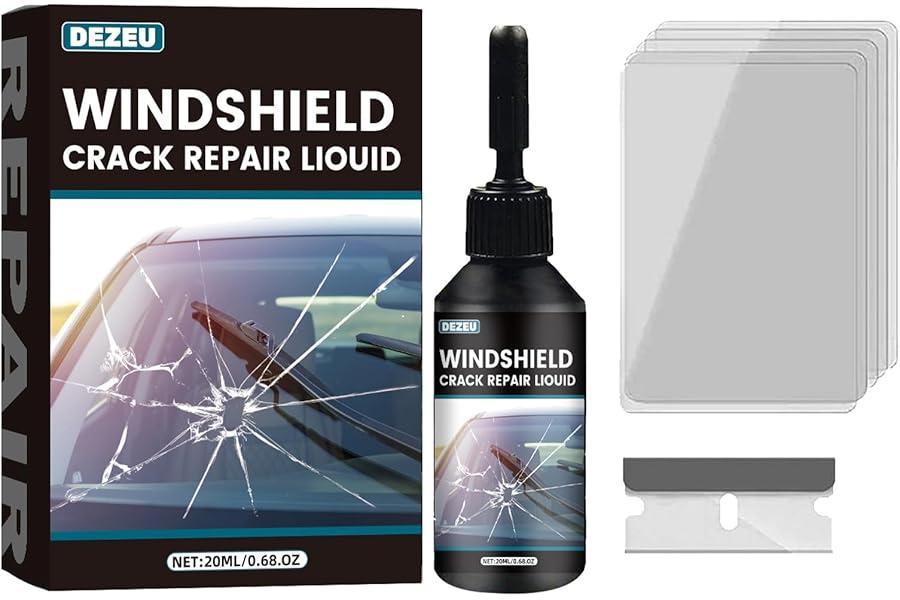 2026 Windshield Crack Repair Kit,Latest Upgraded Glass Crack Repair Kit,5MinQuick-Glass Repair Liquid,Long-Lasting for Windshields, Mirrors, Windows,All Crack Types Windshield Repair Kit (black).