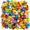 Arttyma Rubber Ducks in Bulk,Assortment Duckies for Jeep Ducking Floater Duck Bath Toys Party Favors (100-Pack)