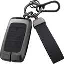 Key Fob Cover with Heavy-duty Keychain for Range Rover Evoque Sport Vogue Velar Defender Discovery 5