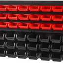 VEVOR 48-Bin Wall Mounted Storage Bins Parts Rack Organizer Garage Shop Tool Organizer for Screws, Nuts, Bolts, Nails, Beads, and Small Hardware Parts, With Wall Panels