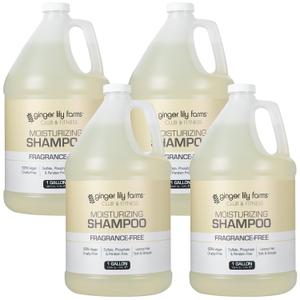 Ginger Lily Farms Club & Fitness Moisturizing Shampoo for All Hair Types, 100% Vegan & Cruelty-Free, Fragrance Free, 1 Gallon (Pack of 3)