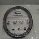 Microfiber Leather 15" Universal Fit Car Steering Wheel Cover, Elastic Nonslip Breathable and Odorless, Black & Brown