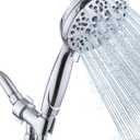 Shower Head with Handheld High Pressure-Full Body Coverage Powerful Rain Showerhead Extra 60" Long Hose and Adjustable Brass Joint Holder- The Perfect Detachable Heads for Bathroom Upgrade (Polished Chrome)