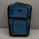 U.S. Traveler Rio Lightweight Softside Rolling Carry-on Suitcase, 2-Wheel Set, Teal