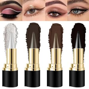 4 Pcs Black Silver Grey Brown Gel Eyeliner Pencil Set, Halloween Makeup Waterproof Long Wear Natural Eye Lip Face Paint Stick Matte Liquid Eyeliner Cream Black Smokey Eye Liners Eyeshadow Crayon