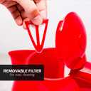 OVENTE Electric Kettle, 1.7L Fast Boiling Water Heater for Coffee or Tea, BPA Free with Water Level Gauge, Auto Shut-Off, Boil-Dry Protection, Indicator Light and Removable Filter, Red KP72R