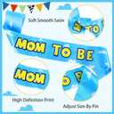 Boy Story Mom to Be Sash Baby Shower Decorations, It's a Boy Stroy Mommy to Be Sash Dad Corsage Set for Pregnant Mommy Dress Gift