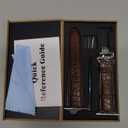 Moran Alligator Leather Bands Compatible with Apple Watch Band 49mm 45mm 44mm 42mm 41mm 40mm 38mm Butterfly Clasp Replacement Genuine Crocodile Skin Strap for iWatch Ultra Series 8 7 6 5 4 3 2 1 SE (Crocodile Brown Silver Buckle)