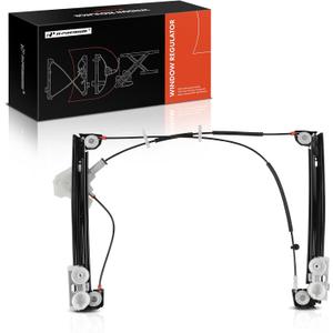 A-Premium Front Left Power Window Regulator Without Motor Compatible with Mini Cooper 2002-2004 (Hatchback), Cooper 2005 (Hatchback/Convertible, to 5/31/05), Front Left Driver Side