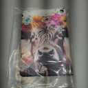 Case for Amazon Kindle Fire HD 10 & 10 Plus Tablet (11th/13th Generation, 2021/2023 Release), Slim Adjustable Stand Back Shell Protection Smart Cover for Fire HD 10 2021 10.1 Inch, Flower Cow