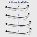 Adjustable Corner Shower Curtain Rod, Stretchable Stainless Steel L Shaped Shower Curtain Rail, Curved Bowed Shower Curtain Pole, Drill Or No Drill, For Bathroo(Size:C 90-130cm X 90-130cm,Color:Black)