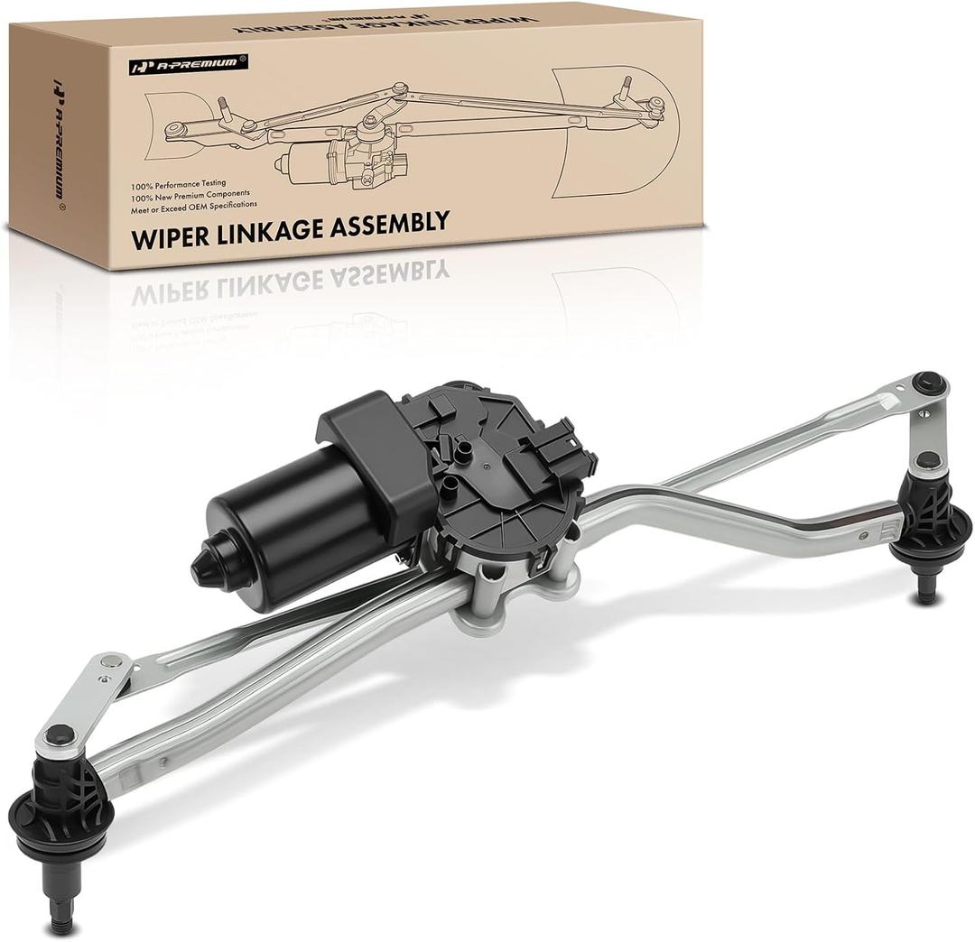 A-Premium Front Windshield Wiper Motor and Linkage Assembly Compatible with BMW E83 Series X3 2004-2010