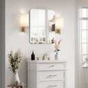 Mirrorons 18x24 Frameless Bathroom Mirror, Rounded Corner Bathroom Vanity Mirror, Modern Wall Mounted Vanity Mirror for Living Room, Bedroom, Entryway (Horizontal/Vertical)