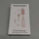 Momcozy Bottle Brush Kit, Innovative Push-Press Design for Better Cleaning - Baby Bottle Cleaner Brush for Baby Bottle, Breast Pumps, Nipples, and More - Can Generate Foam for Better Cleaning, Pink (Press Bubble Style)