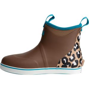 Buoy Boots Womens Waterproof Deck Ankle Rain Boots (10, Brown Cheetah)
