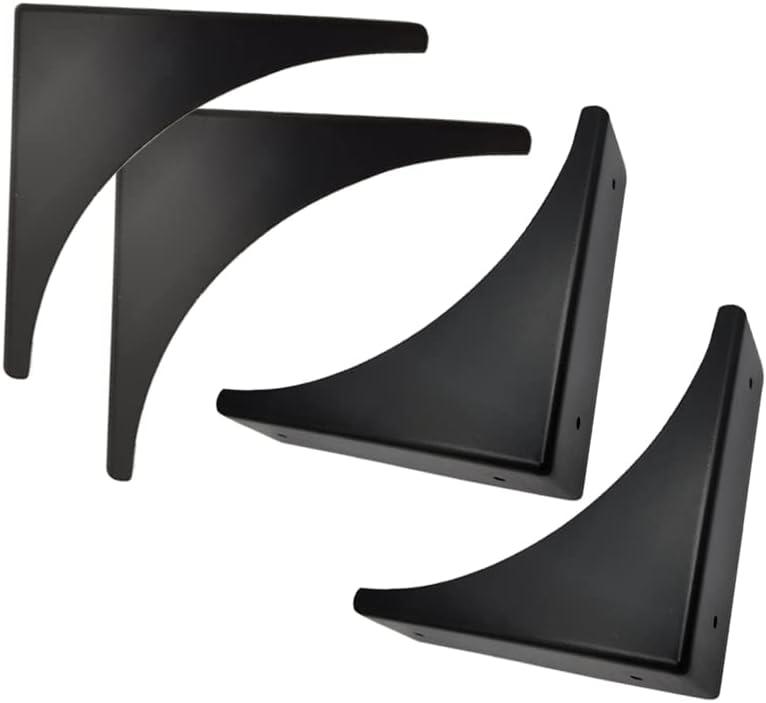 4 Pcs Black Metal Corner Protector Box Edge Safety Guard Cabinet Furniture Corner Metal Bumpers