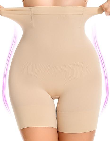 Shapewear Tummy Control Shorts for Women, 5-IN-1 Body Shaper High Waisted Girdle Boyshort Slip Short for Under Dresses Size L