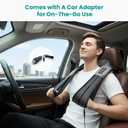 Nekteck Shiatsu Neck Massager with Heat for Pain Relief Deep Tissue, 2026 Upgraded 3D Back Shoulder Kneading Massage Pillow, Mother's Day Father's Day Relaxation Gifts for Mom Dad, Black(NOT Cordless)