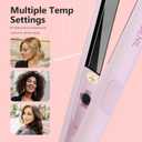 ANGENIL Pro Ultra Mini Flat Iron for Short Edges, Travel Hair Straightener and Curler 2 in 1, Small Dual Voltage Hair Straightening Ceramic Flat Iron 0.7-inch, Front Bangs, 3 Temp (280- 320 -380)