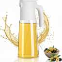 NYXVAULTA 300ml Glass Olive Oil Spray Bottle : (Only supports spray use), with precise dosage control. Suitable for kitchen and air fryer, applicable to salad, frying, and grilling scenarios. (White)