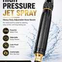 Home High Pressure Car Wash Water Gun Washing Cannon Connector Set Direct Spray Power Jet Water with Three Spray Modes Multi Function Watering Sprayer Cleaning Yard Pets Car Booster Nozzle