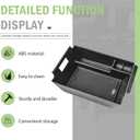 HGWEI Center Console Organizer Compatible with 2020-2026 Mercedes Benz GLE 350 450 580 AMG 53 63S Accessories, GLS 450 580 AMG 63 Armrest Storage Box Insert Tray (Not Fit with Cool Box)