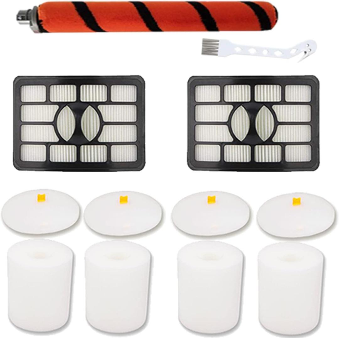 Hepa & Foam Filter Brushroll Replacement Kit for Shark Rotator Pro Lift-away Vacuum Cleaner ZU780 ZU782 ZU782NP ZU785, Replaces Part # Xff500 Xhf500