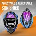 OUMURS Adult ATV Dirt Bike Helmet with Goggles Gloves & Mask Quick Release Buckle Adjustable Sun Visor Motorcycle Adult Helmet Off-Road Motocross Downhill Moped MX for Unisex-Adult