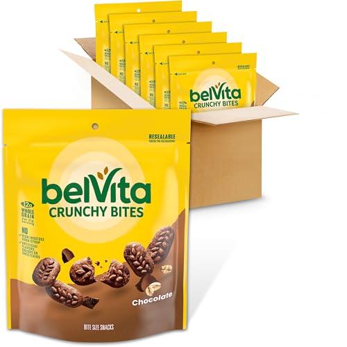 belVita Bite Size Snacks, Chocolate Crunchy Bites, 6-5 oz Bags, Best Before Date 07/03/2026