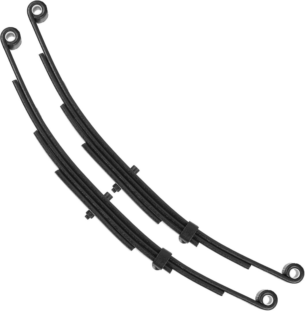 Trailer Leaf Spring 4 Leaf Double Eye 2500 lbs Cap for 5000 lbs Axle Suspension 25-1/4" Length fits for SW4 - Set 2