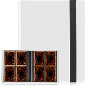 Card Binder, Upgraded 4 Pockets Trading Card Collection Binder for Cards, 160 Pockets Mini Card Book Holder Album - White