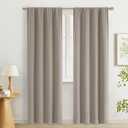 Lecloud Stone Curtains for Bedroom 78 Inches Long 2 Pcs, Room Darkening Modern Farmhouse Decor Living Room Curtains, Rod Pocket Thermal Insulated Window Curtain Drapes, Each Panel 40" W x 78" L