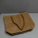 Large Straw Shoulder Bag Summer Beach Bag for Women Straw Tote Bag Handbag With Zipper Summer Shoulder Bag (A Style-brown)