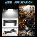 UTV Interior Light,12V Universal UTV Dome Light Roll Bar Mount LED Light Utility Roll Cage LED for Polaris RZR Can Am Talon Kawasaki Golf Cart Boat Off-Road Cab-White/Yellow