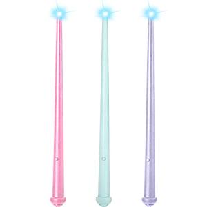 Skylety 3 Pieces Light up Wand Magic Light and Sound Toy Illuminating Princess Wand Fairy Toys Christmas Party Costume Accessory for Xmas Cosplay Masquerade(Pink, Purple, Blue)