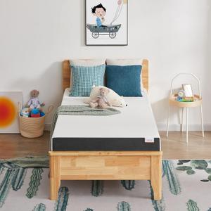 Twin XL Mattress, 5 Inch Memory Foam Mattress Low Profile-Cooling Gel Infusion-Breathable Cover Bed Mattress Pressure Relief, White, CertiPUR-US Certified