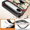 for iPhone 17 Air Case - [6.6 ft Military-Grade Drop Protection] [Anti-Peel Technology] Clear Black TPU Bumper Case with Cute Design(Cat and Flower)