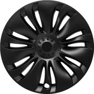 2020-2024 Model Y Hubcaps - 19 Inch Gemini Wheel Covers OEM Wheel Caps 19'' berturbine Hub Caps Replacement Compatible with Tesla Model Y Accessories (Matte Black - 1 Pack)
