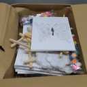 Motipuns 12 Set Pre Drawn Canvas for Painting for Adults Sip and Paint Kit with Easels 8 x 10 Inches Paint Party Kit with Printed Canvas Paints Brushes Palette Bag Apron(Butterfly Flower)