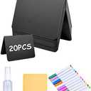 20PCS Mini Chalkboard Signs for Food, Reusable and Reserved Table Signs, Food Labels for Party Buffet, Easy to Write and Wipe Out, Catering Supplies Buffet Display, Place Cards