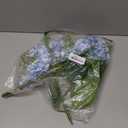 Waipfaru 21" Real Touch Blue Hydrangea Artificial Flowers with Long Stem & Leaves, Full Latex Faux Hydrangea Flowers for Home Decor Party Floral Arrangements Wedding Bouquets Centerpieces, 3 Pcs