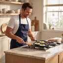 Cast Iron Egg Frying Pan 4 Hole, Omelette Pancake Pan, Fast Breakfast Pan for Eggs Pancakes Plett Crepes, Suitable for Gas Stove & Induction Cookware, Naturally Nonstick with Seasoning, 7.5inch